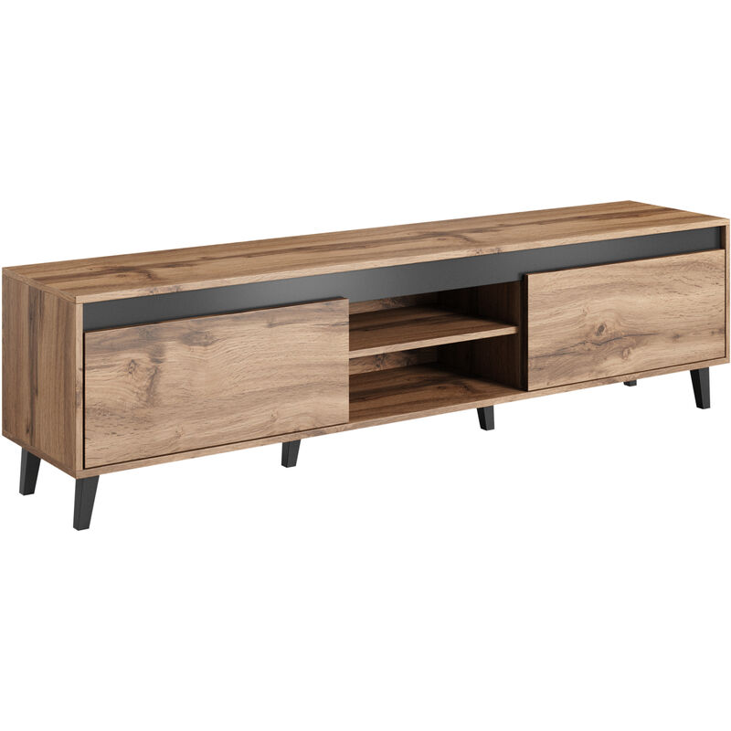 foto del prodotto bim furniture nord ii 170 cm rovere wotan supporto tv antracite
