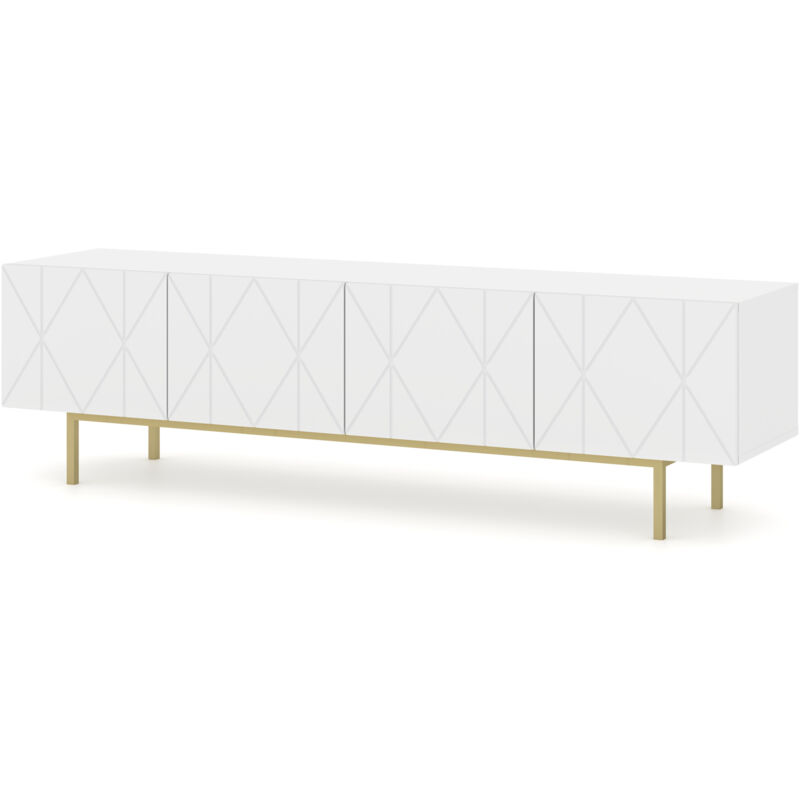 foto del prodotto bim furniture porta tv kairo 4d 180 cm, bianco opaco