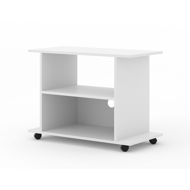 foto del prodotto bim furniture porta tv yogi 80cm con ruote bianche opache