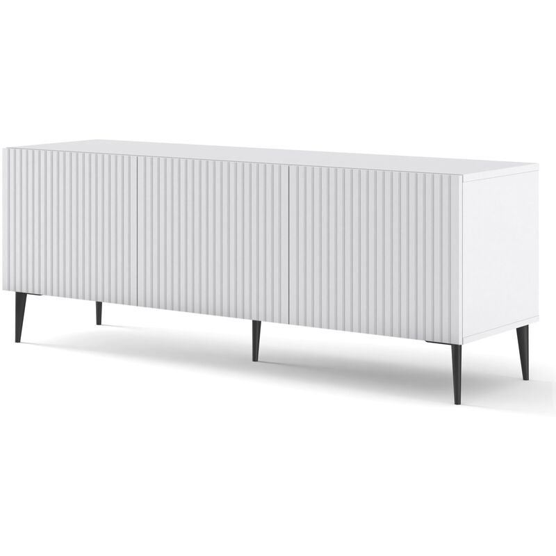 foto del prodotto bim furniture ravenna b 150 cm 3d fresato bianco opaco mobile tv piedini