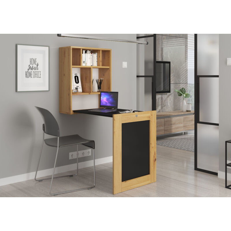 foto del prodotto bim furniture scrivania pieghevole a parete tilt in rovere artigianale