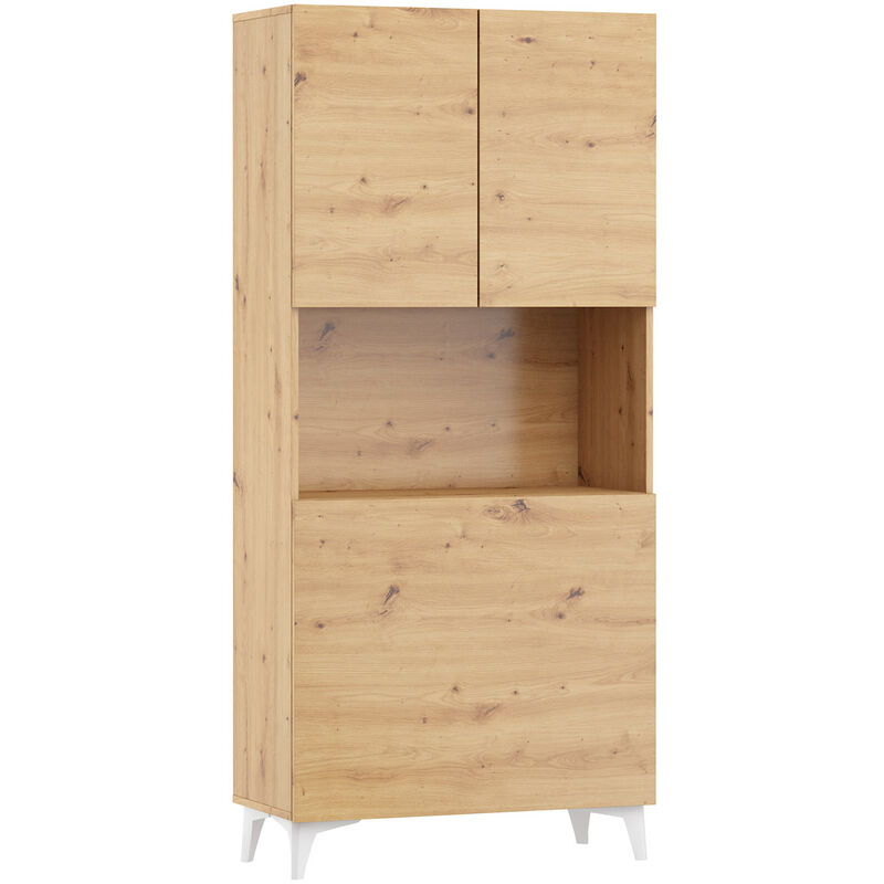 foto del prodotto bim furniture scrivania pieghevole megan 1 libreria in rovere lavorato a mano