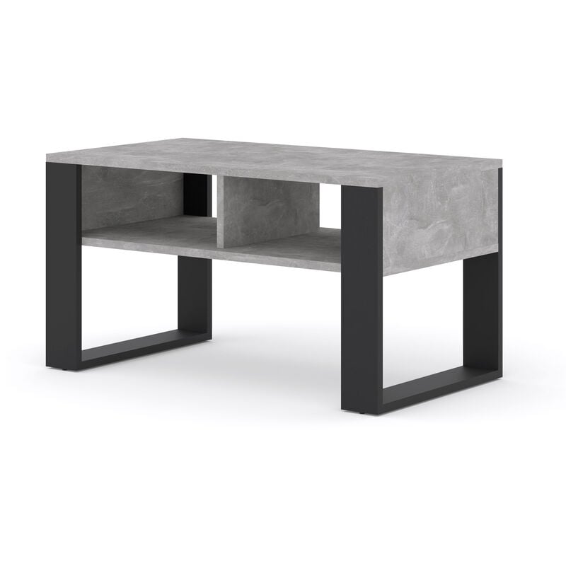 foto del prodotto bim furniture tavolino luca con ripiano 90x48 cm in cemento