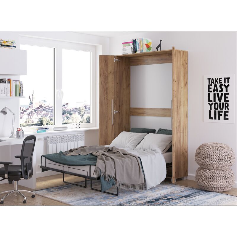 foto del prodotto bim furniture teddy letto a scomparsa 120x200cm verticale oro artigianale