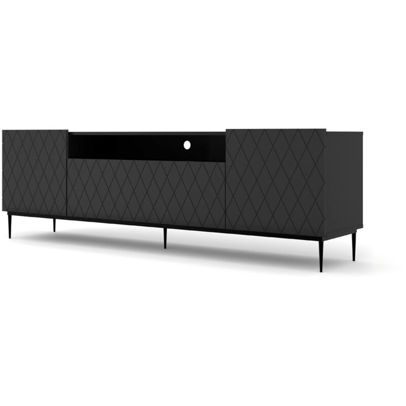 foto del prodotto bim furniture - tv diuna 193 cm 2d1k nero opaco su cornice