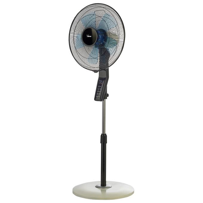 foto del prodotto bimar ventilatore a piantana 40cm 60w con telecomando e timer colore nero e bianco per climatizzazione efficiente