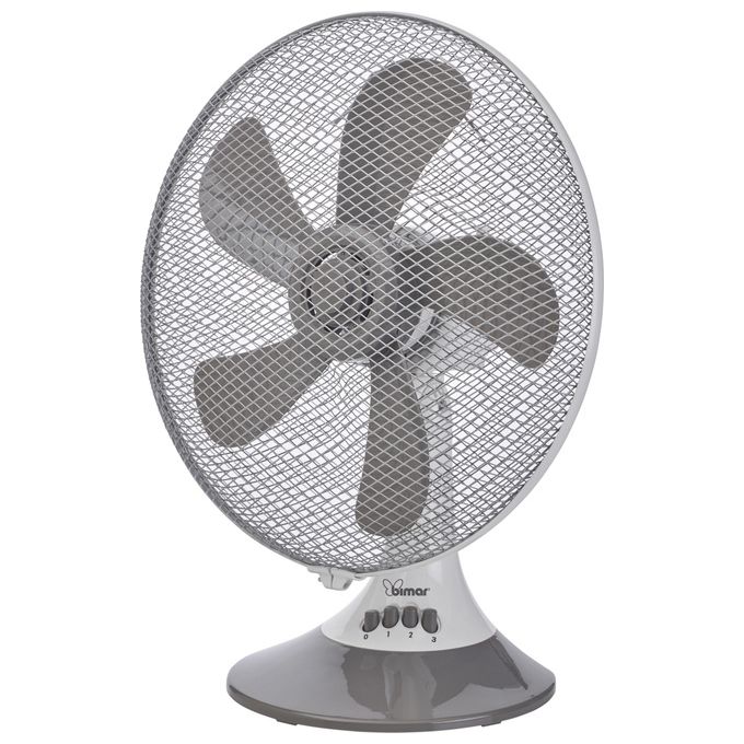 foto del prodotto bimar ventilatore da tavolo 40cm 5 pale 45w colore grigio e bianco per climatizzazione efficace e silenziosa