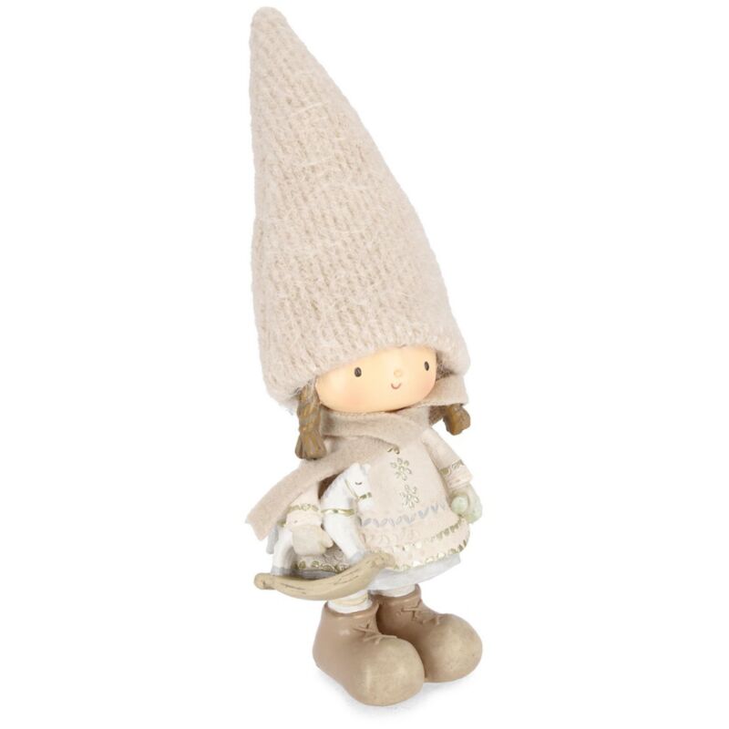 foto del prodotto bimbo, bimba desley in poliresina per decorazioni natalizie bimba