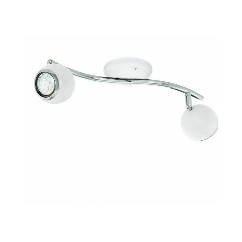 foto del prodotto bimeda barra faretti led 2 luci 2,8w gu10 bianco cromo 31002 eglo
