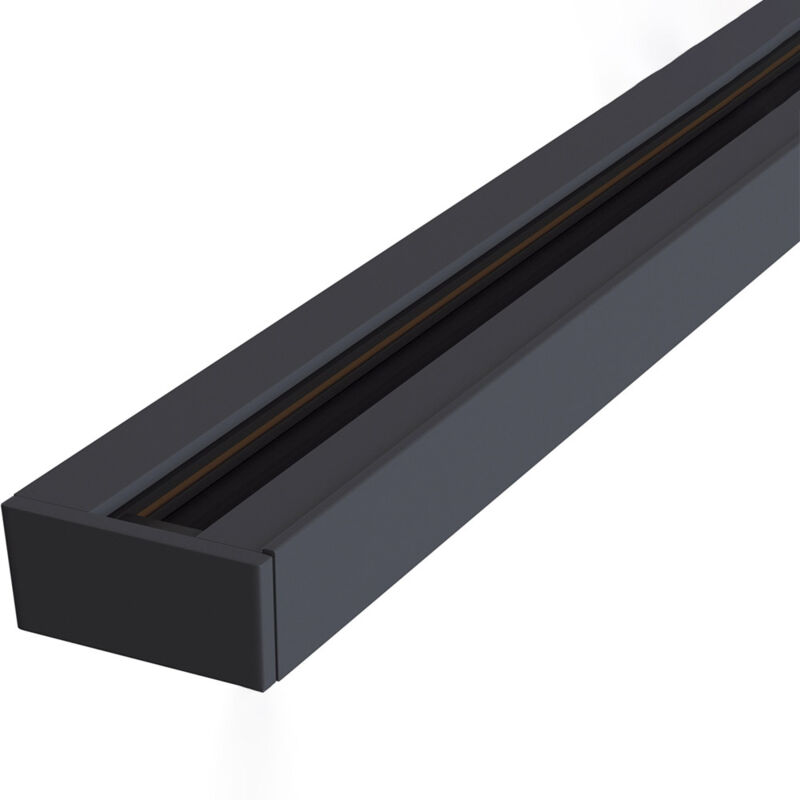 foto del prodotto binario busbar trunkings unity in alluminio nero 2 metri