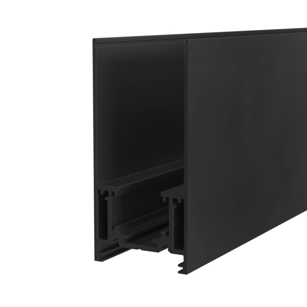 foto del prodotto binario con spessore 8cm moderno busbar trunkings s35 alluminio nero 1m