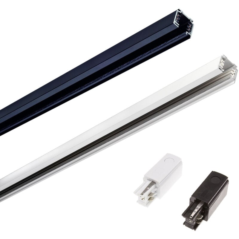 foto del prodotto binario led trifase 2m bianco nero per faretti 220v bin-tri-2mcolore bianco