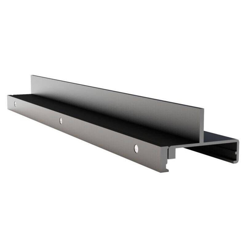 foto del prodotto binario moderno in alluminio colore nero 18 cm
