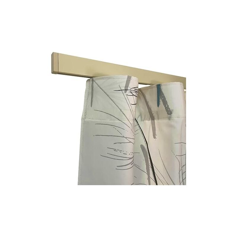 foto del prodotto binario tenda soffitto parete piatto moderno ideale anche per tenda wave completo di tappi e supporti misura 160 cm colore avorio
