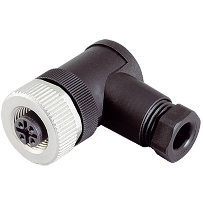 foto del prodotto binder 99 0430 24 04 connettore non confezionato per sensore o attuatore m12 presa angolata numero di poli 4 1 pz.
