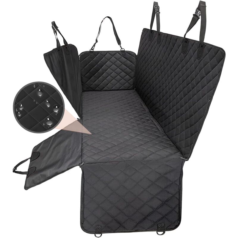 foto del prodotto bingopaw coprisedile auto per cani, seggiolino auto per cane posteriore protezione taglia grande con cintura di sicurezza universale 124x138cm