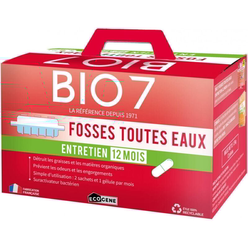 foto del prodotto bio 7 entretien 12 mois fosses toutes eaux