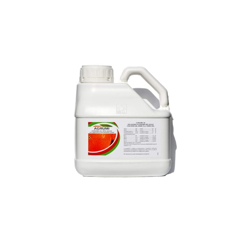 foto del prodotto bio alt agrumi concime fogliare npk 10.8.15 con boro favorisce allegagione limoni 3 lt