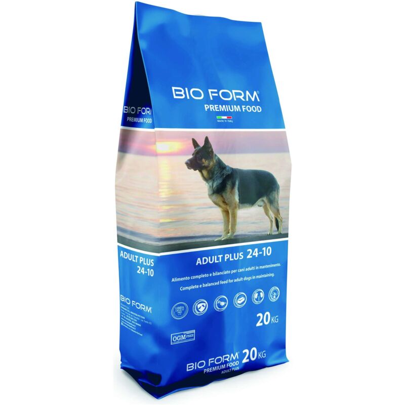 foto del prodotto bio form crocchette per cani medio/grandi ãƒâ¢ã‚â€ã‚âœdog adult plusãƒâ¢ã‚â€ã‚â proteine/grassi 24-10% - sacco kg. 20