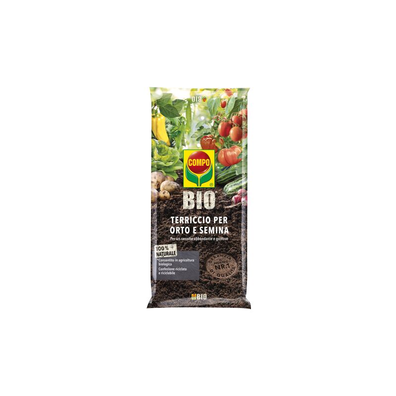 foto del prodotto bio orto semina terra terriccio substarto 50 lt compo