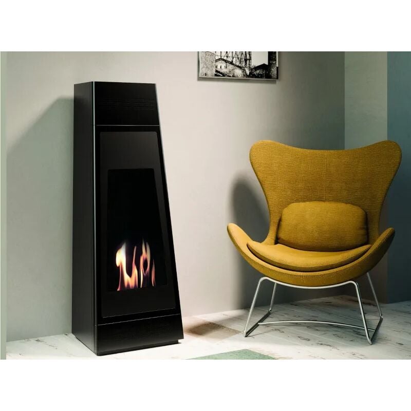 foto del prodotto biocamino da pavimento tokyo 3000w nero tecno air system