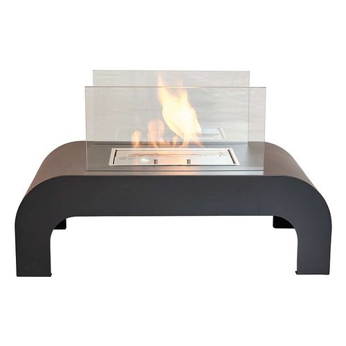 foto del prodotto biocamino tecno air system trento da pavimento nero