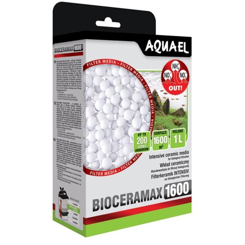 foto del prodotto bioceramax ultrapro 1600 materiale biologico con elevata porosit confez. da 1000ml aquael