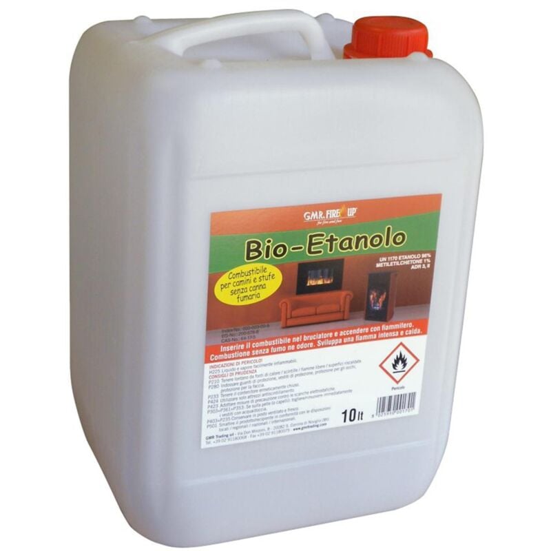 foto del prodotto bioetanolo naturale per biocamino stufe camini litri 10 gmr - gmr
