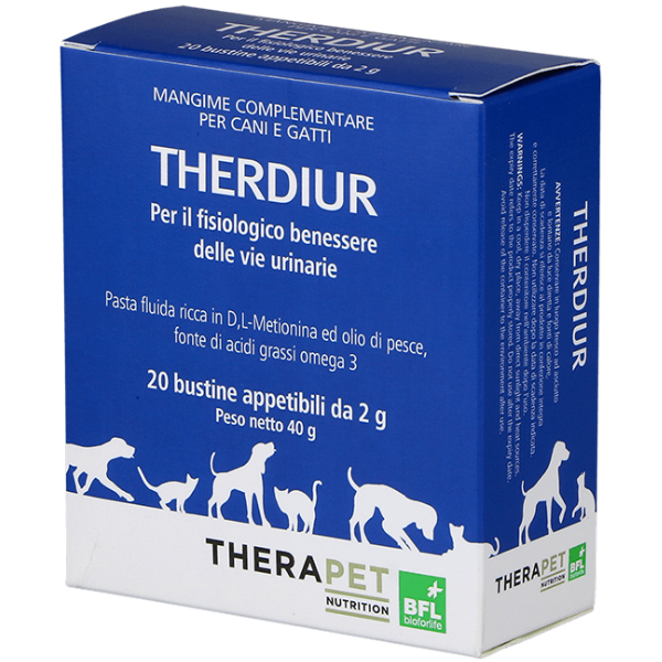 foto del prodotto bioforlife therdiur pasta fluida appetibile a supporto delle vie urinarie 20 bustine da 2 gr 1 ordine scegli lo sconto bzr5 bzr20 200 punti fedelt integratori per cani
