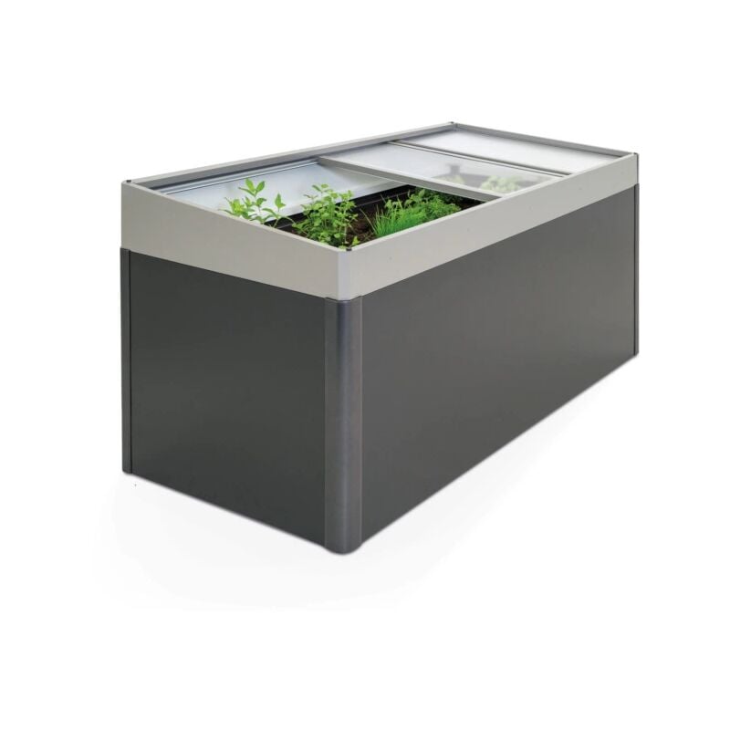 foto del prodotto biohort sopralzo dell aiuola rialzata 2x1 grigio quarzo metallizzato . 68013