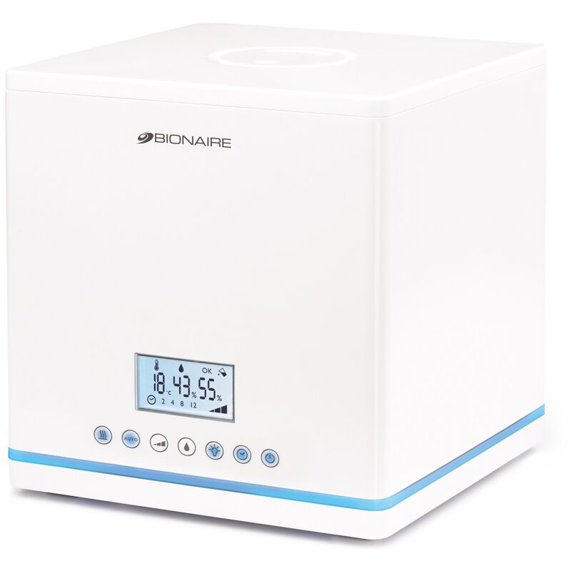 foto del prodotto bionaire bu7500, umidificatore ad ultrasuoni, schermo digitale, 2.7 litri, autonomia 8 ore, silenzioso, bianco