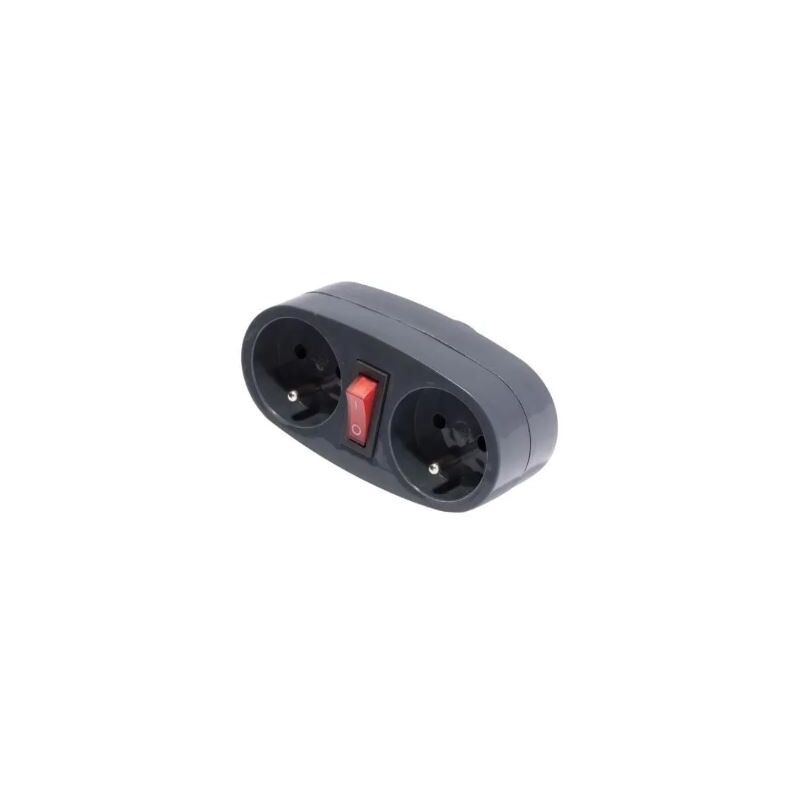foto del prodotto biplite 16a con interruttore antracite chacon