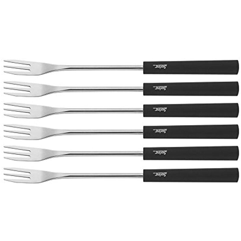 foto del prodotto birchtree - spring 2890290606 - forchettine da fonduta, mod. basic, 6 pezzi, colore nero