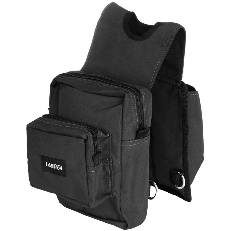 foto del prodotto bisaccia americana trail horn da pomo in nylon doppia tasca e chiusura zip: taglia unica, marrone