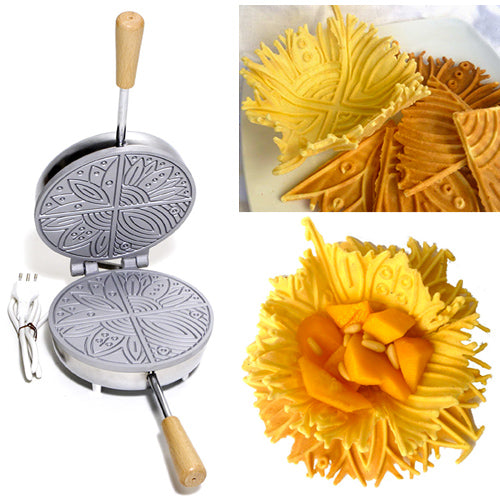 foto del prodotto biscottiera elettrica stampo macchina per ferratelle cialde waffel 600w