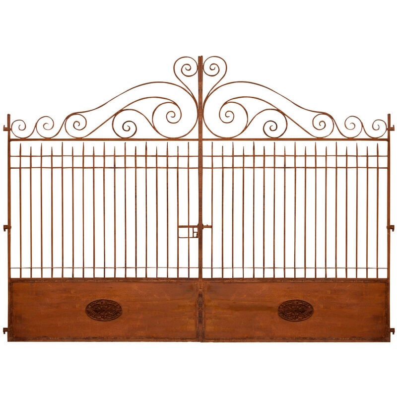 foto del prodotto biscottini - cancello in ferro per esterno 400x300x8 cm cancello ferro battuto con finitura anticata cancello giardino esterno pezzo unico