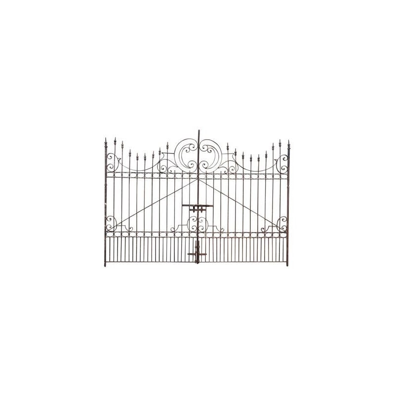 foto del prodotto biscottini - cancello in ferro per esterno 410x298x10 cm cancello ferro battuto con finitura anticata cancello giardino esterno pezzo unico