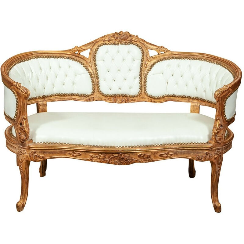 foto del prodotto biscottini divano barocco 130x60x85 cm divanetto camera da letto luigi xiv divanetto 2 posti stile barocco poltrona barocca