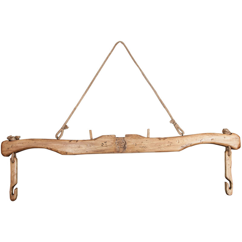 foto del prodotto biscottini giogo in legno massello di tiglio finitura naturale l161xpr8xh41 cm