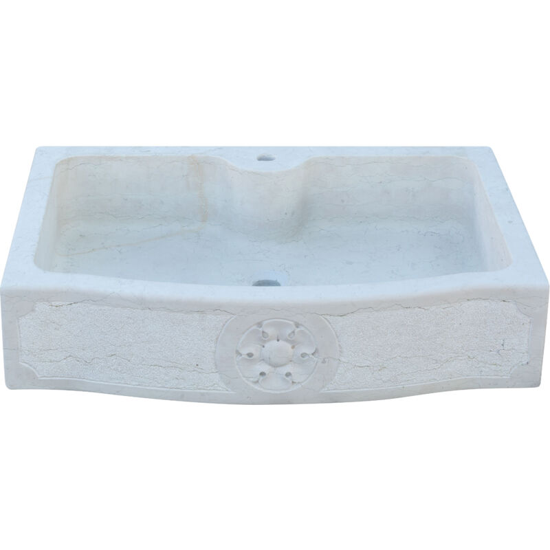foto del prodotto biscottini lavandino in marmo bianco lavandino cucina lavabo da appoggio lavello in pietra lavandino da interno e esterno vasca per fontana