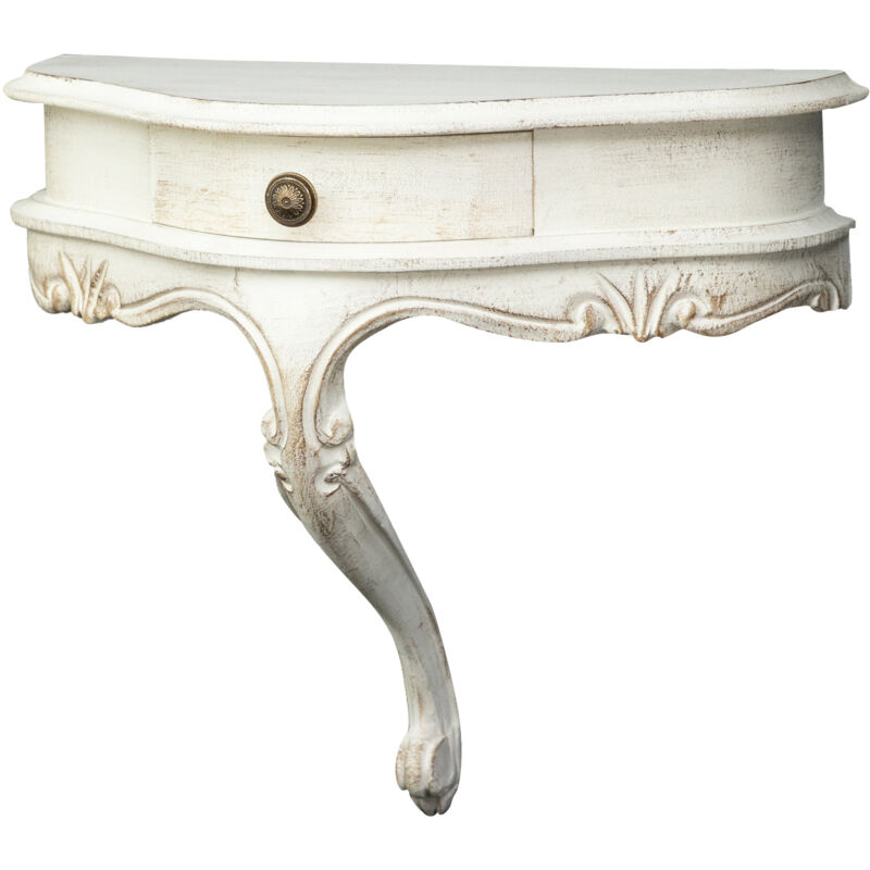 foto del prodotto biscottini mensola a muro in legno finitura bianco anticato l43xpr21xh39 cm made in italy