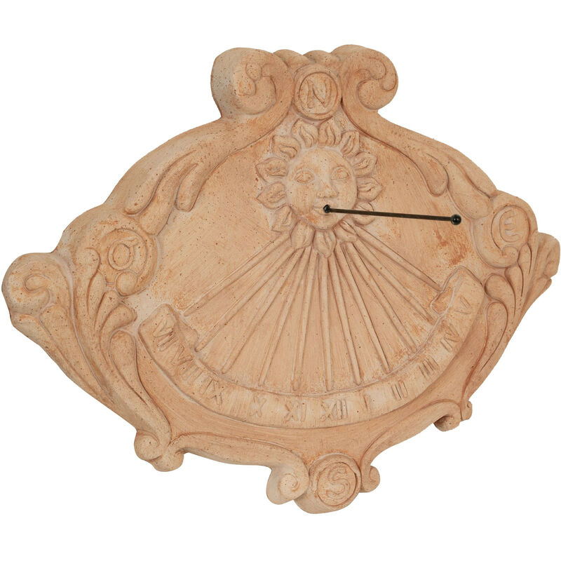 foto del prodotto biscottini meridiana solare in terracotta made in italy meridiana da parete esterna 62x46x5 cm meridiana orologio da parete vintage