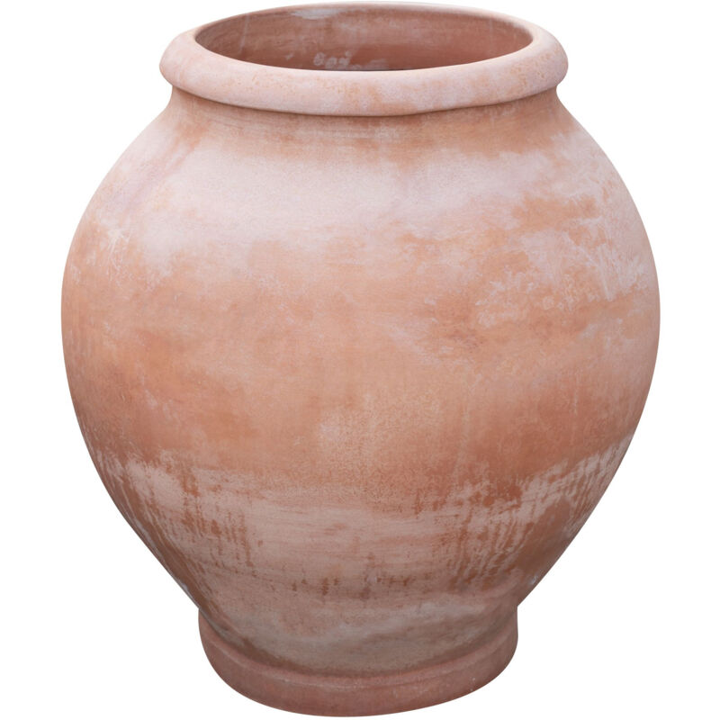 foto del prodotto biscottini orcio in terracotta toscana 84x70x70 cm vaso alto da esterno fioriera da giardino made in italy giara in terracotta liscia