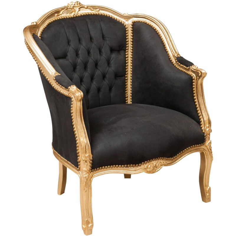 foto del prodotto biscottini poltrona barocca 80x94x82 poltrona imbottita soggiorno sedie con braccioli stile francese poltroncina camera da letto in velluto