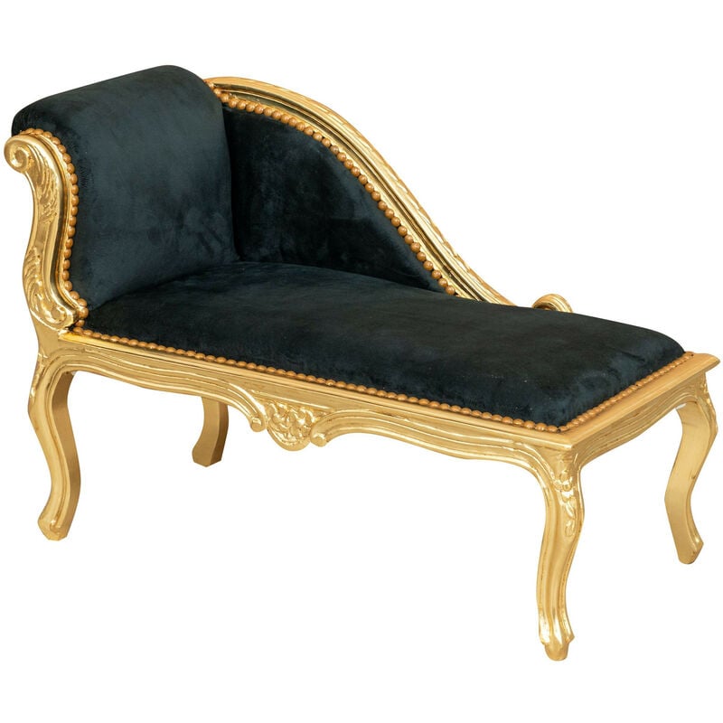 foto del prodotto biscottini poltrona paolina sedia trono stile barocco oro 94x68x48 cm divano soggiorno stile francese poltrona barocca in velluto nero