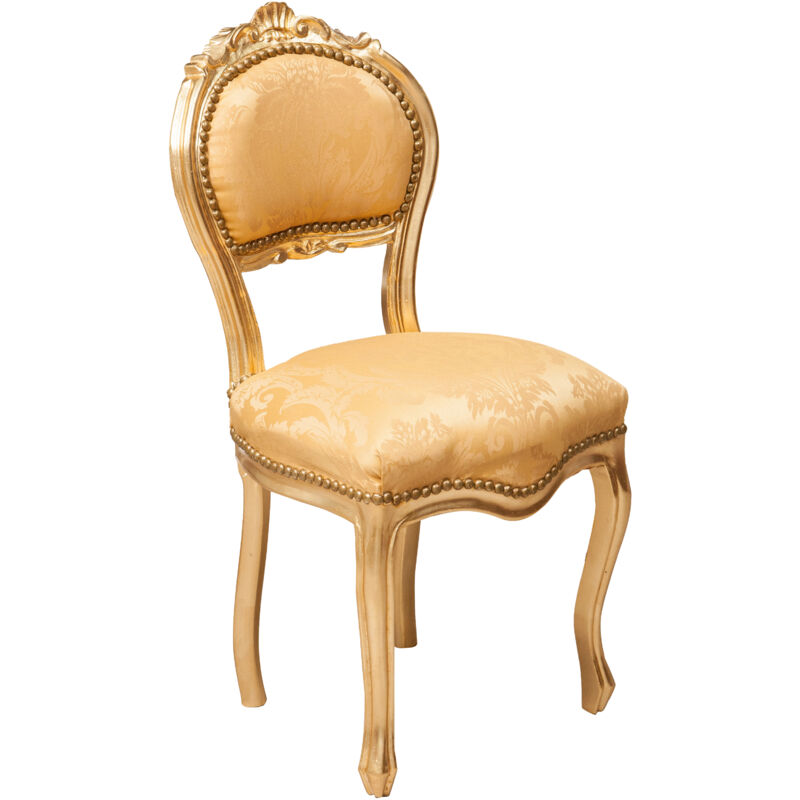 foto del prodotto biscottini sedie luigi xvi 90x42x45 cm poltrona imbottita sedia stile francese anticata oro poltroncina camera da letto sedie stile barocco