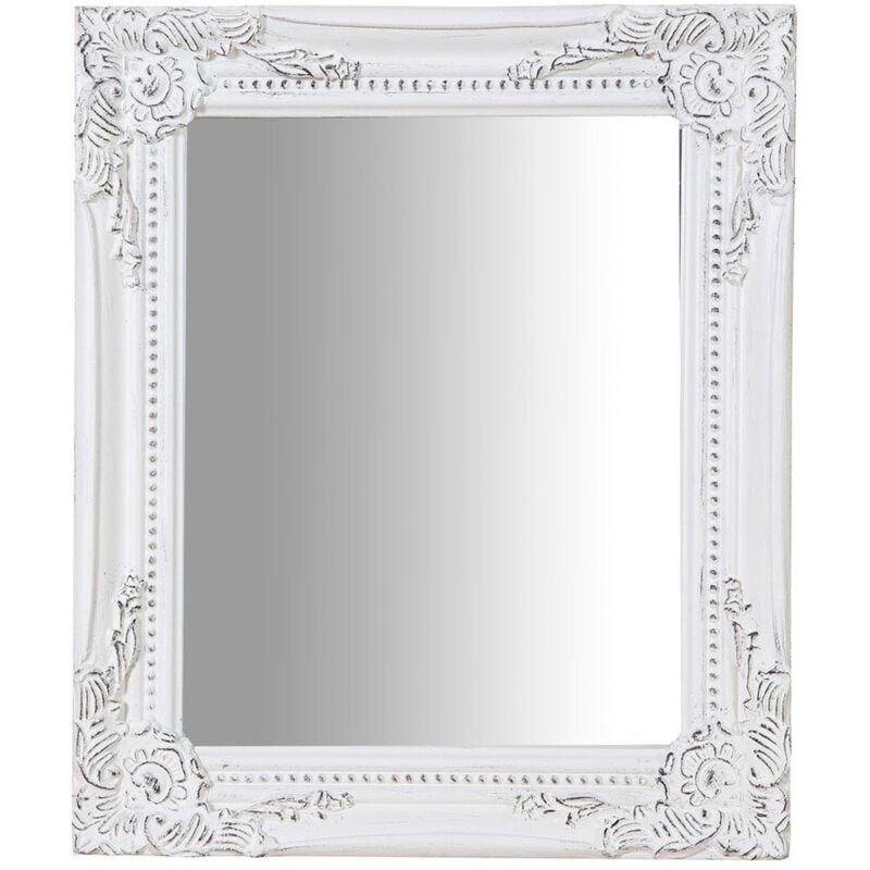 foto del prodotto biscottini specchiera da appendere verticale orizzontale l27xpr4xh32 cm finitura bianco anticato.
