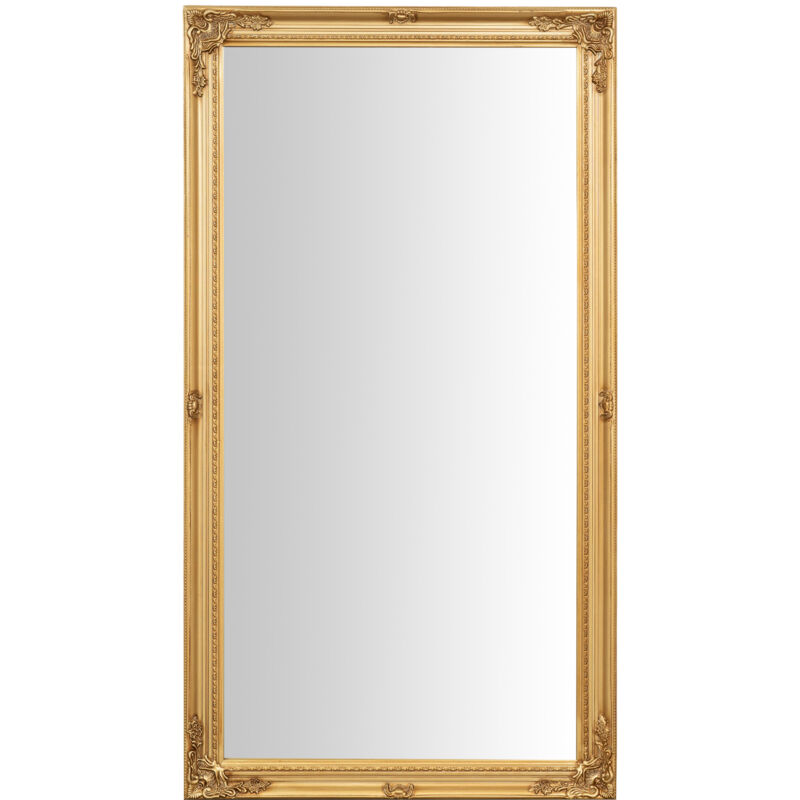 foto del prodotto biscottini specchiera da parete bagno specchio rettangolare verticale orizzontale specchiera lunga da appendere cornice legno oro barocco