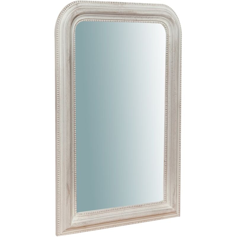 foto del prodotto biscottini specchiera da parete specchio in legno bianco 43x69x4 made in italy specchio decorativo da appendere specchio lungo verticale