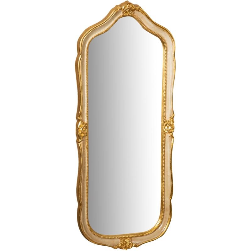 foto del prodotto biscottini specchiera da parete specchio in legno bianco 79x33x3 made in italy specchio decorativo da appendere specchio lungo verticale